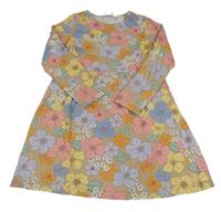 Béžovo-farebné kvetované bavlnené šaty H&M