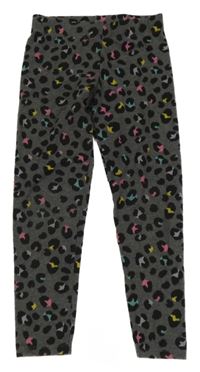 Tmavošedo-barevné vzorované legíny M&S