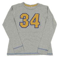 Šedé pyžamové triko s číslem Pocopiano