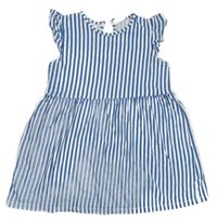 Modro-biele pruhované bavlnené šaty H&M