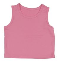 Ružový rebrovaný crop top