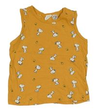 Horčicové tielko so Snoopym zn. H&M