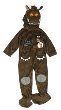 Kostým - Hnědá plyšová kombinéza s kapucí - Gruffalo TU 