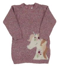 Farebné svetrové šaty s jednorožcom Primark