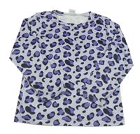 Levandulovo-fialové vzorované tričko