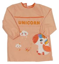 Broskvová zástěra s jednorožcom