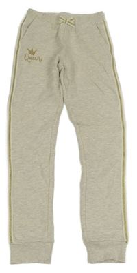 Béžové cuff tepláky s pruhy Prenatal 