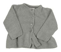 Sivý vzorovaný prepínaci peplum sveter s volánikom Topomini