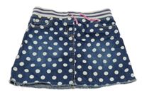 Tmavomodrá bodkovaná rifľová sukňa Mini Boden