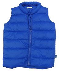 Safírová šusťáková prošívaná zateplená vesta Benetton