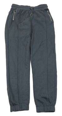 Šedé tepláky s puky a zipy F&F