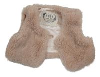 Světlerůžová kožešinová podšitá vesta Primark