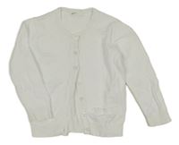 Bílý propínací svetr se třpytivými lemy Benetton