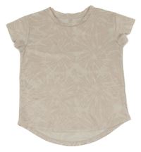 Svetloružová -biele vzorované športové tričko H&M