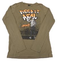 Khaki triko se sprejerem Chapter young vel. 176