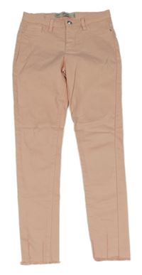 Svetloružové rifle s vyšúchaním Denim Co.