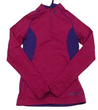 Malinovo-tmavofialová funkčná mikina s logom NEVICA