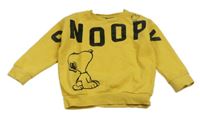 Žlutá oversize mikina se Snoopym