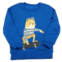 Cobaltovoě modrá mikina so šelmou George