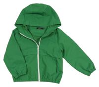 Tmavozelená šusťáková jarní bunda s kapucí name it.