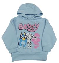 Světlemodrá mikina s pejsky - Bluey a Bingo a kapucí PRIMARK