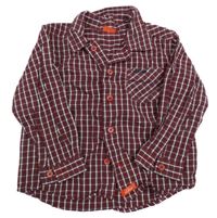 Tmavočerveno/tmavomodro-bílá kostkovaná košile S. Oliver