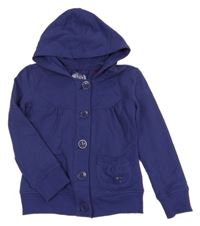 Tmavofialová prepínaci mikina s kapucňou S. Oliver