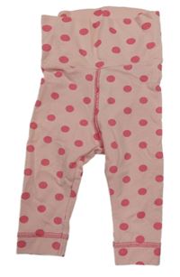 Světlerůžovo-růžové puntíkaté tepláky H&M