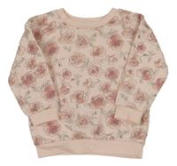 Svetloružová mikina s růžemi PRIMARK