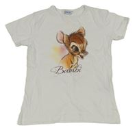 Biele tričko s Bambim Disney