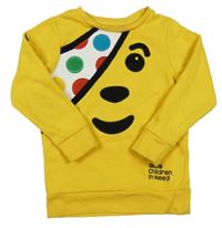 Tmavožltá mikina s medvídkem Pudsey George