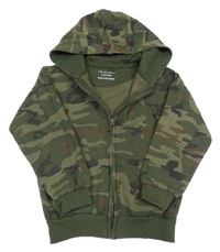 Army-khaki prepínaci oversize mikina s kapucňou PRIMARK