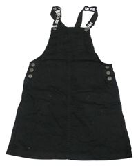 Čierne rifľové na traké šaty s nápismi C&A