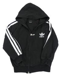 Čierno-biela prepínaci mikina s kapucňou Adidas