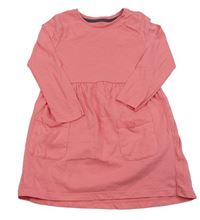 Ružové bavlnené šaty s vreckami Nutmeg