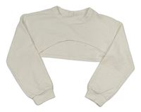 Biela crop mikina Shein