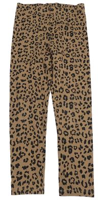Hnědé legíny s leopardím vzorem George