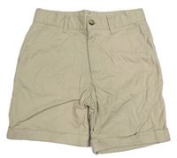 Béžové plátěné chino kraťasy River Island