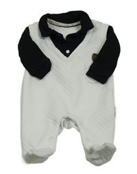 Bielo-čierny polo overal