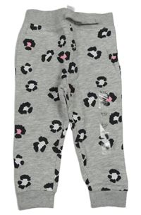 Nové - Šedé melírované vzorované tepláky Dunnes