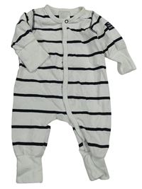 Bielo-čierny pruhovaný overal H&M