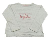 Svetlosivá melírovaná mikina s nápisom Pocopiano