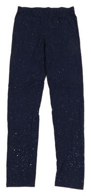 Tmavomodré třpytivé legíny Yigga