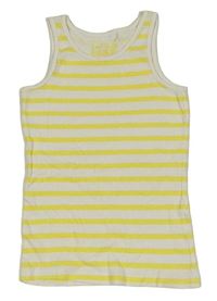 Bielo-žltý pruhovaný top Cool Club