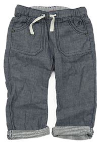 Tmavomodré melírované teplákové nohavice S. Oliver