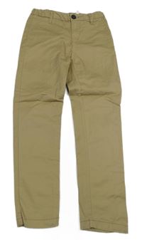Pískové plátěné chino kalhoty H&M