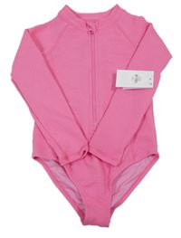 Nové - Růžové vzorované jednodílné plavky Primark