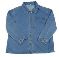 Modrá riflová halenka shein