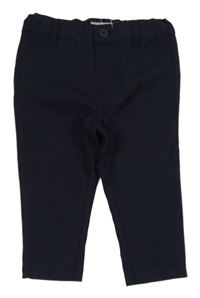 Nové - tmavomodré vzorované spoločenské nohavice Primark