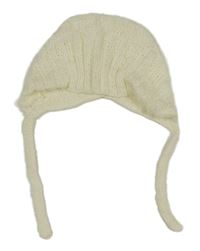 Smetanová pletená čepice 